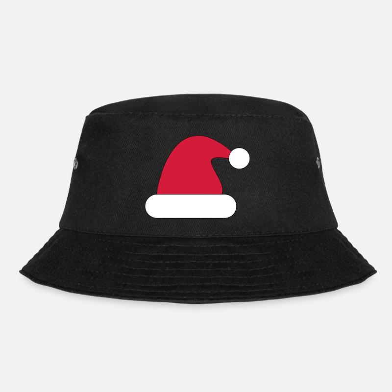 Santa hat, Santa Claus hat - Bucket Hat - black