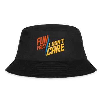 I don't care fact - Bucket Hat - black - Front - Lela (165cm)