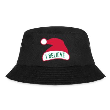 Ich glaube an den Weihnachtsmann - Bucket Hat - Schwarz - Vorne - Lela (165cm)
