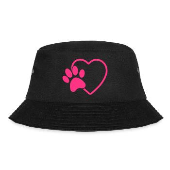 pfote herz - Bucket Hat - Schwarz - Vorne - Lela (165cm)