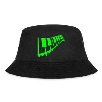 Graffiti Drop Piano Keys DJ Musical Instrument - Bucket Hat - black - Front - Lela (165cm)