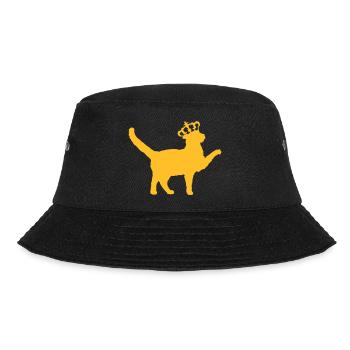 King Cat Royale Crown Queen King Silhouette - Bucket Hat - black - Front - Lela (165cm)