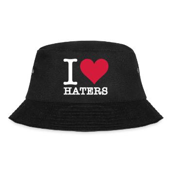 Ich liebe Hasser - Bucket Hat - Schwarz - Vorne - Lela (165cm)