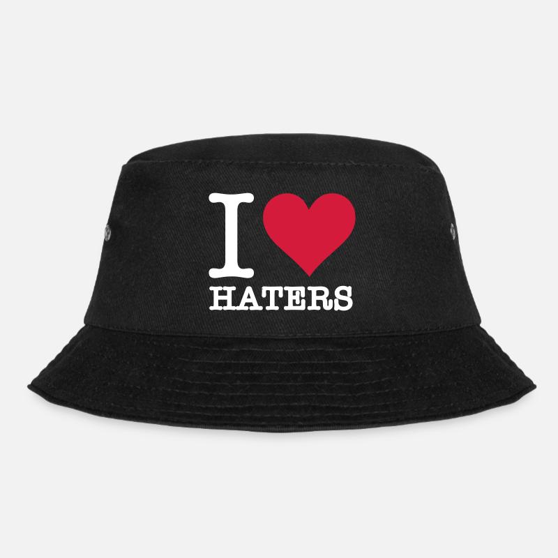 I Love Haters - Bucket Hat - black