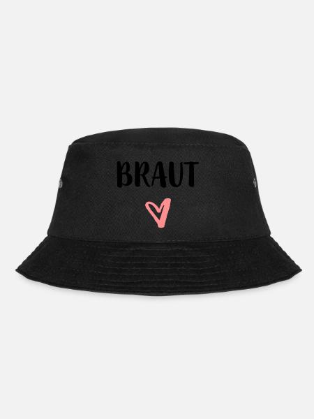Braut Herz Junggesellenabschied Hochzeit - Bucket Hat - Schwarz