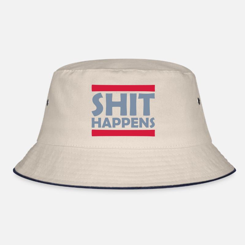 Shit happens Spaß Spruch Bucket Hat