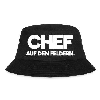 Landwirt Shirt - Lustiges Bauer Bäuerin Geschenk - Bucket Hat - Schwarz - Vorne - Lela (165cm)