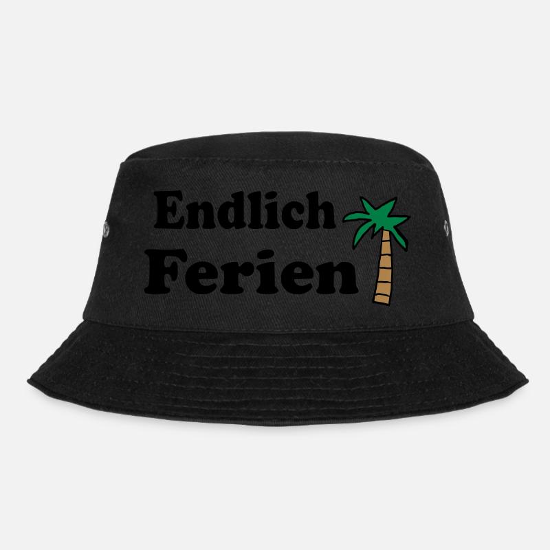 Endlich Ferien - Bucket Hat - Schwarz