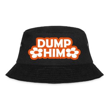 dump him Zitat Logo - Bucket Hat - Schwarz - Vorne - Lela (165cm)