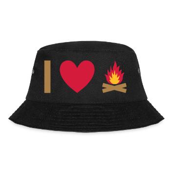 I love campfires - Bucket Hat - black - Front - Lela (165cm)