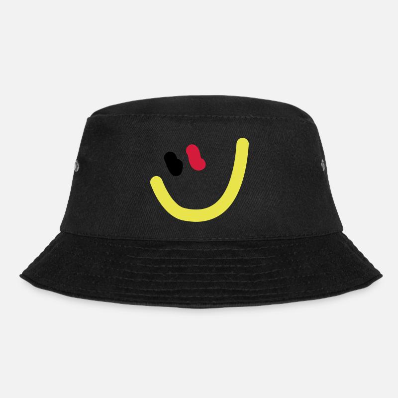 EM2018 DE (Smiley) - Bucket Hat - Schwarz