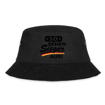 So sehen Sieger aus - Bucket Hat - Schwarz - Vorne - Lela (165cm)