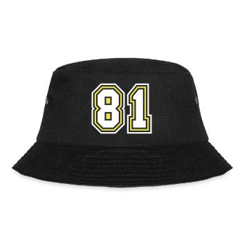 81 Zahl Symbol - Bucket Hat - Schwarz - Vorne - Lela (165cm)