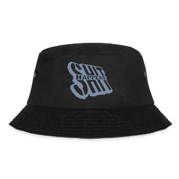 Witz Shit happens Humor - Bucket Hat - Schwarz - Vorne - Lela (165cm)