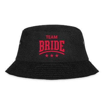 Team Bride Stars (Bachelorette Party / Red) - Bucket Hat - black - Front - Lela (165cm)