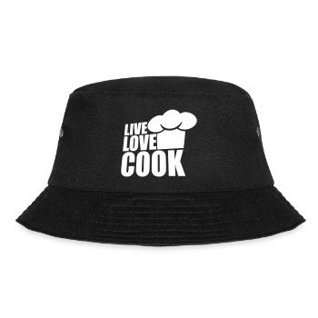 Live Love Cook Life Love Cooking Kitchen Master - Bucket Hat - black - Front - Lela (165cm)