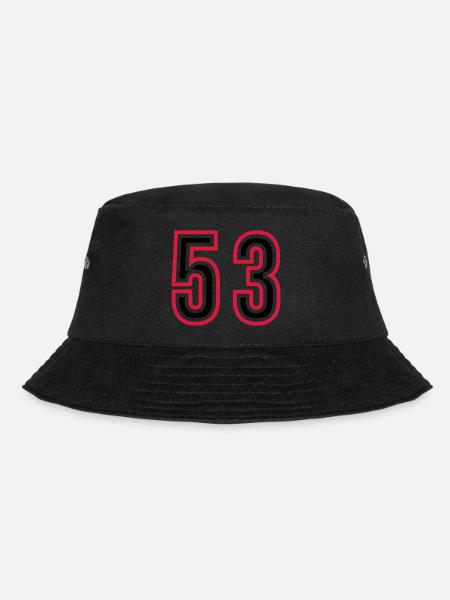 53 Zahl Jahre Trikot - Bucket Hat - Schwarz