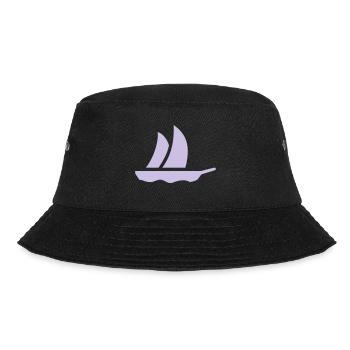 Segelboot / Sailboat (1c) - Bucket Hat - Schwarz - Vorne - Lela (165cm)
