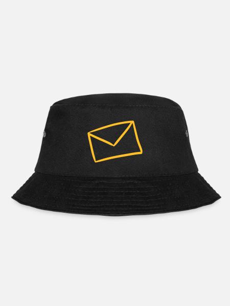 Brief Symbol Nachricht letter message Sendung - Bucket Hat - Schwarz