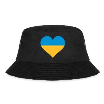 ukraine herz - Bucket Hat - Schwarz - Vorne - Lela (165cm)