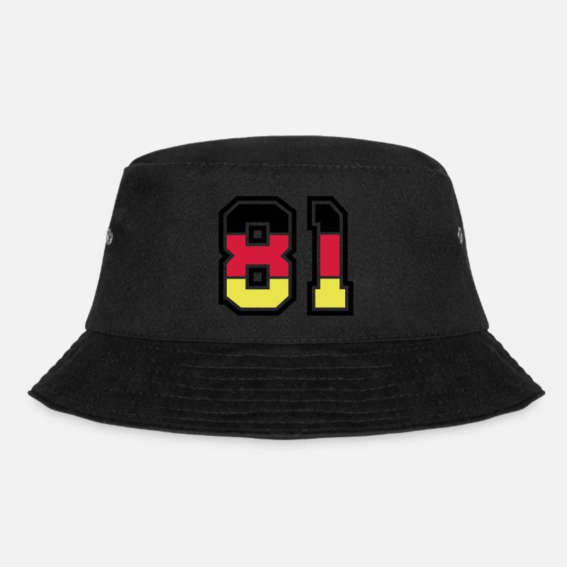81 Zahl Symbol Germany - Bucket Hat - Schwarz