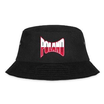 polen poland text design logo fan feiern party bal - Bucket Hat - Schwarz - Vorne - Lela (165cm)