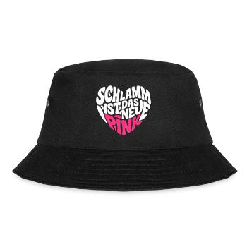 Schlamm ist das neue Pink (Farben änderbar) - Bucket Hat - Schwarz - Vorne - Lela (165cm)