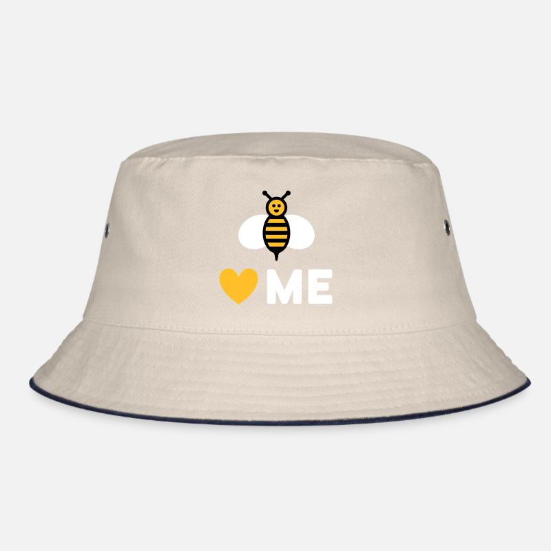 Bees love me (Bee, Heart) Bucket Hat