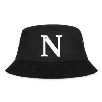 Buchstabe N Anfangsbuchstabe - Bucket Hat - Schwarz - Vorne - Lela (165cm)