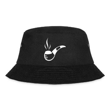 Pfeife mit Rauch bzw. Qualm - Bucket Hat - Schwarz - Vorne - Lela (165cm)
