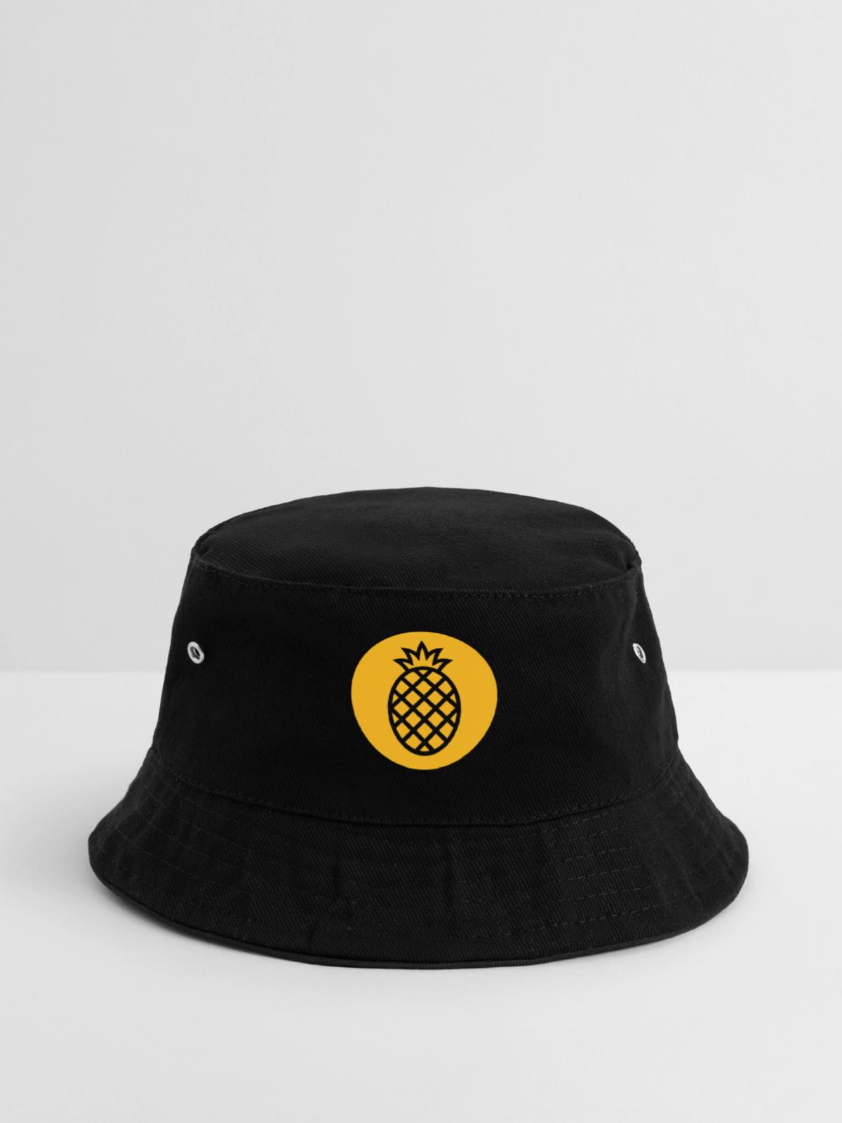 Ananas - Bucket Hat - Schwarz - Vorne