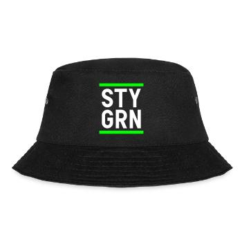 Sty grn (lines) - Bucket Hat - black - Front - Lela (165cm)