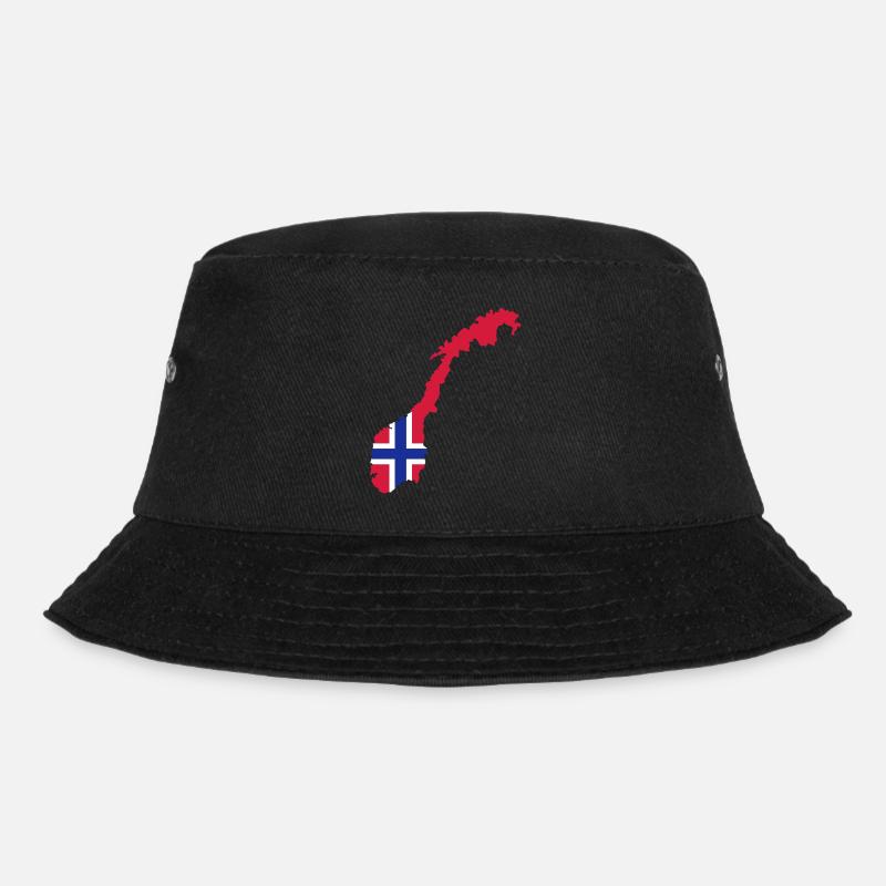 Norwegen - Bucket Hat - Schwarz