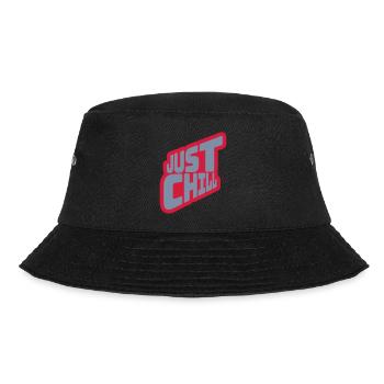 Just Chill Text Logo - Bucket Hat - Schwarz - Vorne - Lela (165cm)