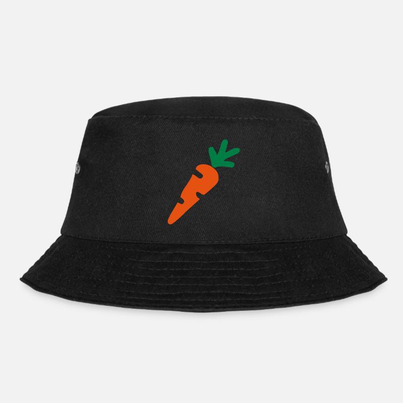 Karotte - Bucket Hat - Schwarz