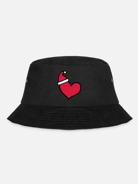 Herz Weihnachten - Bucket Hat - Schwarz