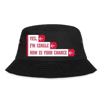 single now your chance - Bucket Hat - Schwarz - Vorne - Lela (165cm)