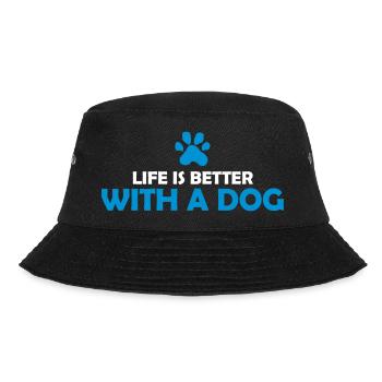 better with a dog - Bucket Hat - Schwarz - Vorne - Lela (165cm)