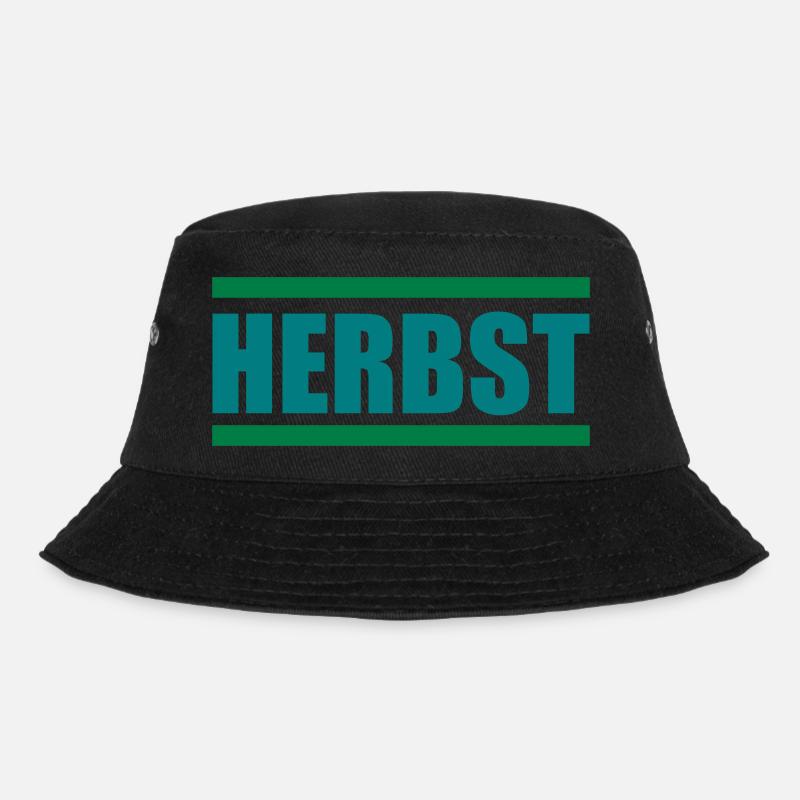 herbst - Bucket Hat - Schwarz