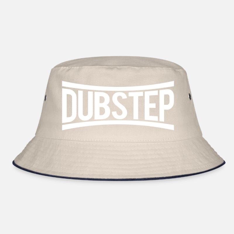 Dub Step Techno Music Party Bar Text Lettering Bucket Hat