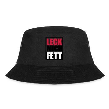 Leck Mich Fett | Farben änderbar - Bucket Hat - Schwarz - Vorne - Lela (165cm)