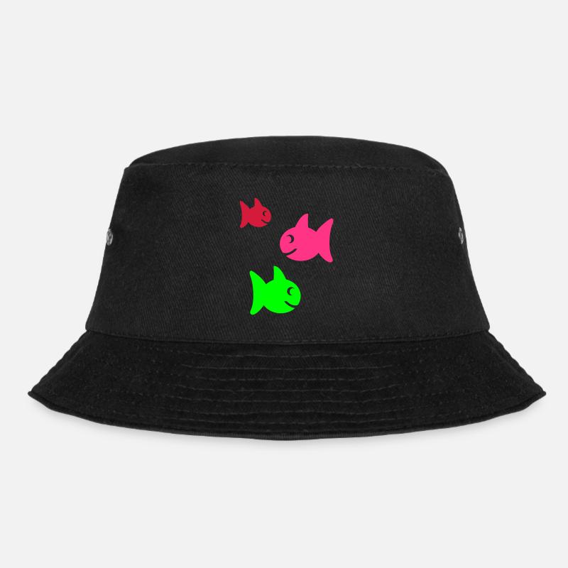 fische - Bucket Hat - Schwarz