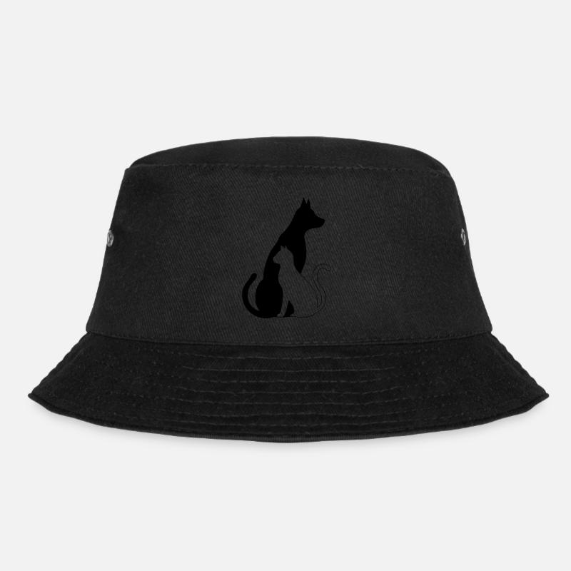 chien chat silhouette - Bob - noir