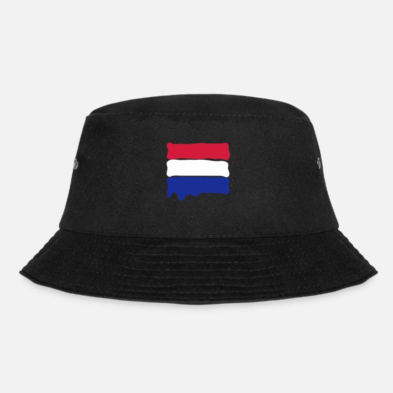 Dutch flag runny paint - Bucket Hat - Schwarz