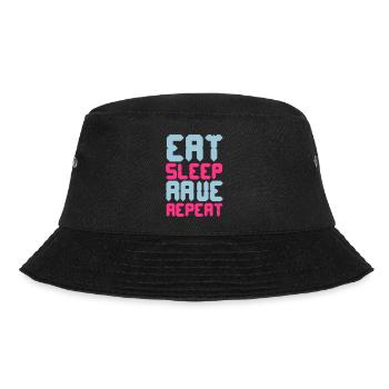 Eat Sleep Rave Repeat - Bucket Hat - Schwarz - Vorne - Lela (165cm)