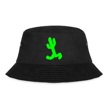 Kaktus Kakteen Beine Rennt Schnell Lustig Laufen - Bucket Hat - Schwarz - Vorne - Lela (165cm)