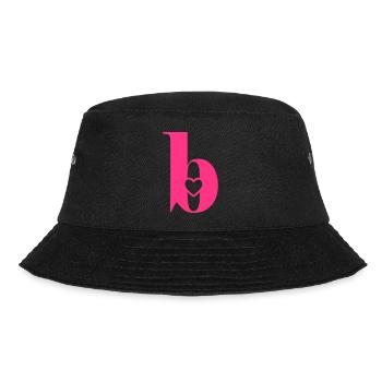 Buchstabe b Anfangsbuchstabe mit Herz - Bucket Hat - Schwarz - Vorne - Lela (165cm)