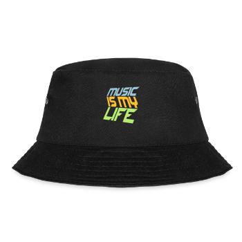 Music Is My Life Musik Ist Mein Leben Liebe Spruch - Bucket Hat - black - Front - Lela (165cm)