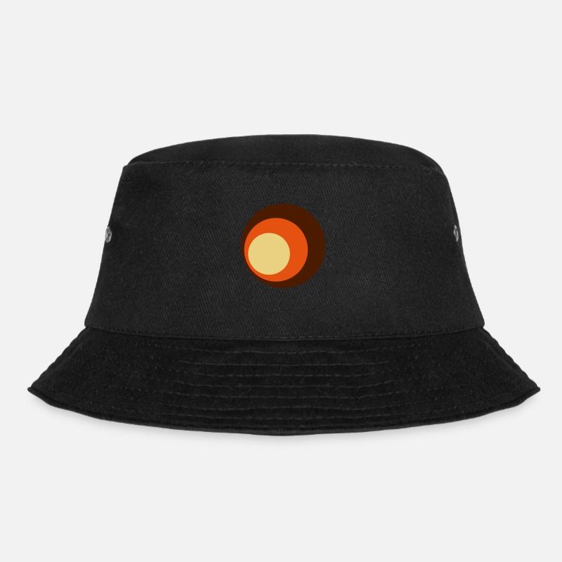 kreismuster_70er_jahre - Bucket Hat - Schwarz