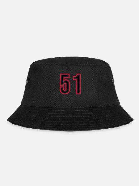 51 Zahl Jahre Trikot - Bucket Hat - Schwarz